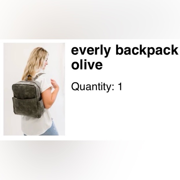 Modern+chic Everly Backpack in Olive - Picture 2 of 8